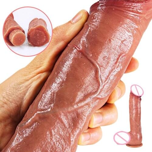 Skin Feeling Realistic Penis Soft Sexy Huge Dildo for Women Sex Toys Adult Strong Sucker Penis Couple G Point Masturbation
