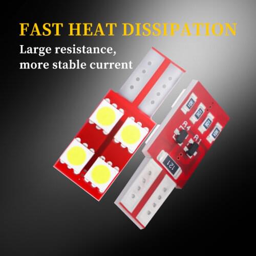 2 PCS T10 5050 4 SMD 194 168 W5W LED Canbus Light NO Error Auto Bulbs DC 12V Interior Lights White Car Styling 80Lm