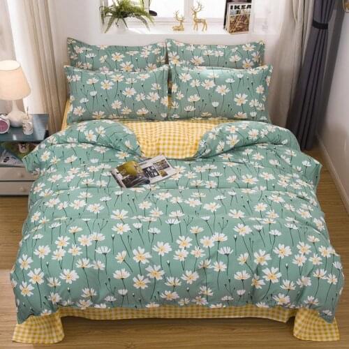 Chinese Green Bedding Set, 220x240 Duvet Cover Pillowcase 3pcs ,200x230 Quilt CoverWith Flower Pattern Queen King Bed Sets