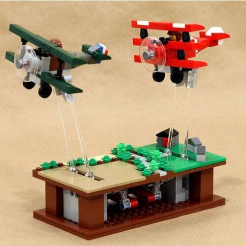 MOC building block electric flying aircraft chasing electric crew childrens gift toys educational toys