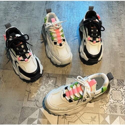 Sneakers Women Shoes 2021New Fashion Breathable Female Platform Shoes Casual Thick Sole Designer Chunky Sneakers Women Basket