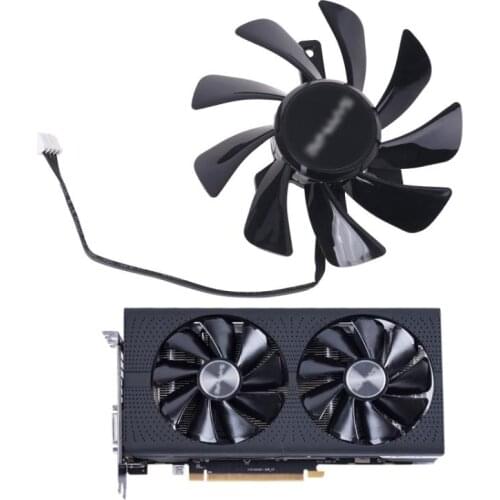 T129215SU RX 570 470D GPU Cooler Video Card Fan for Sapphire Radeon ITX Graphics