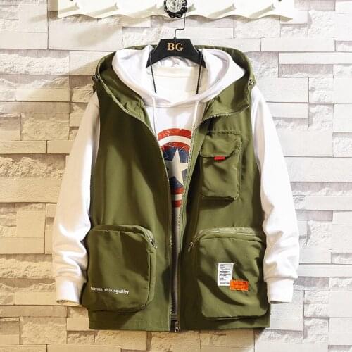 Sleeveless Jacket Fashion Vests For Mens Pocket Photography Waistcoat Casual Spring Autumn Outdoors Military Black 2020 Fishing