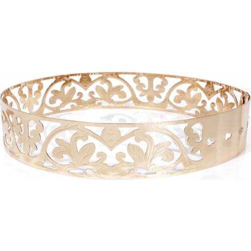 Best seller belt Free Shipping Fashion Lady Hollow Out Wide Metal band belt Dress Adornment Waistband for your Honey BL46