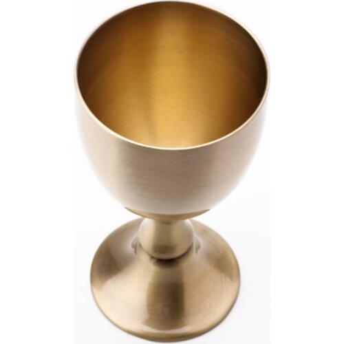 Small Liquor Cup Goblet Luxurious Unique Metal Glass Pure Copper Handmade 100 ML 3.4 OZ Capacity As Friends Gift Wine Cup Mugs