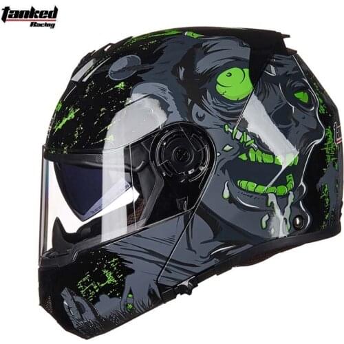 2018 new styleTanked Racing motorcycle Helmet flip up MOTO open face dirt biker motorbike motocross off road safety helmets
