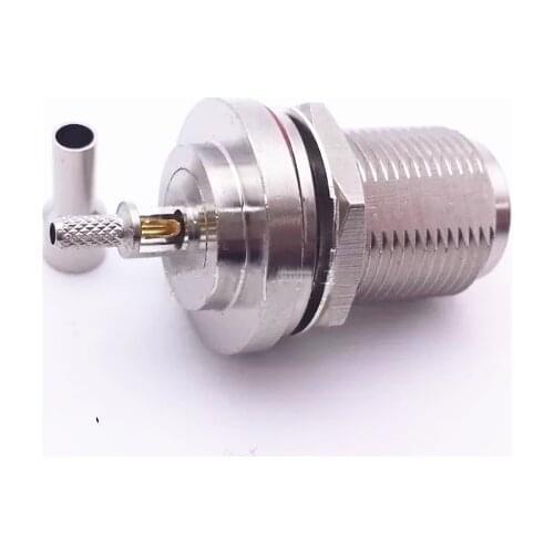 N Female Bulkhead O-ring Crimp for RG174 RG316 Cable RF Connector Adapters