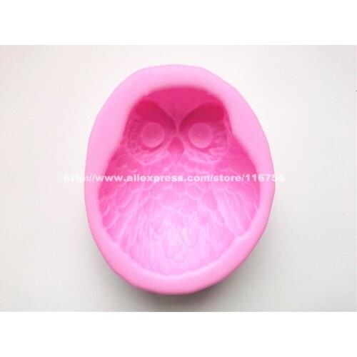 New! Free Shipping Owl Shaped Silicone Soap Mold Cake Decoration Fondant Cake 3D Food Grade Silicone Mould 224
