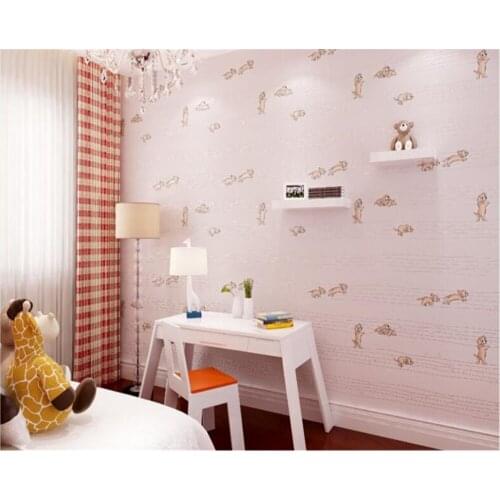 Beibehang Childrens room non-woven 3d wallpaper boy girl fine pressure 3D foam environmental fine wallpaper papel de parede