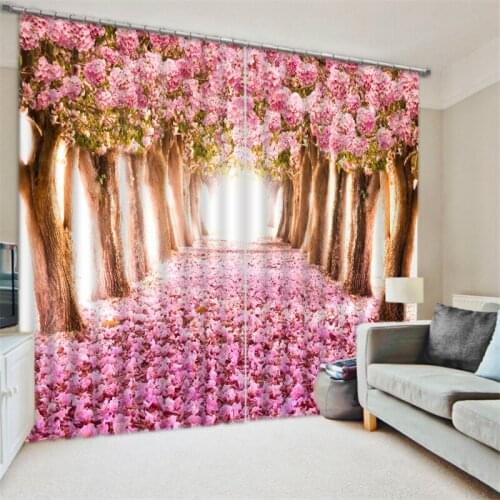 Customized Lavender Luxury 3D Blackout Window Curtain Drapes For Living room Bed room Hotel Wall Tapestry Cortinas