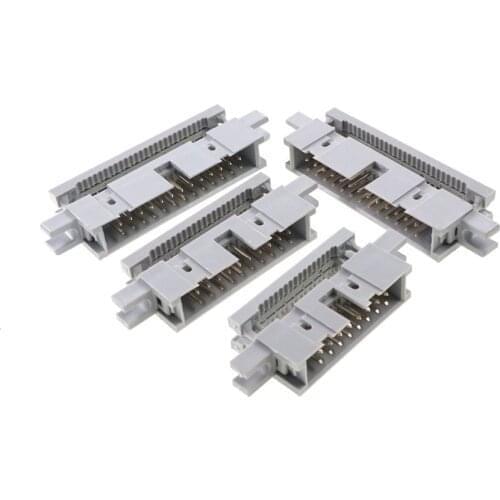 5 pcs 0.100" 2.54mm IDC Type Box header Male Headers 10 14 16 20 26 30 34 40 50 60 64 Pin Flat cable 1.27mm 0.050" connector
