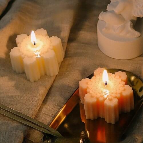 Candle mold Snowflake silicone Soap mold Aromatherapy Form for candles Cake Jelly Mousse candle mold chrismas