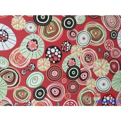 High Quality round pattern Faux PU Leather fabric for DIY sewing sofa table shoes bags bed material(1 yard)
