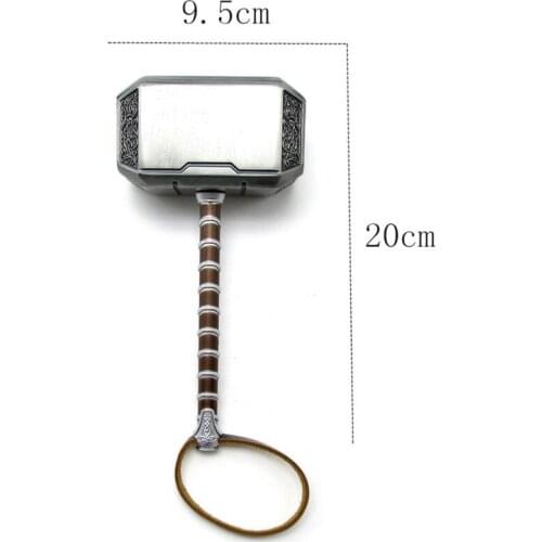 1:1 Superhero The Endgame 20cm 's Hammer Cosplay Weapon Model Role Playing Kids Gift Silver & Gold