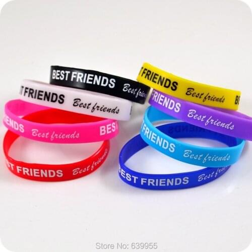 10x BEST FRIENDS silicone bracelet bangle wristband anime cartoon jewelry Children Part Gift