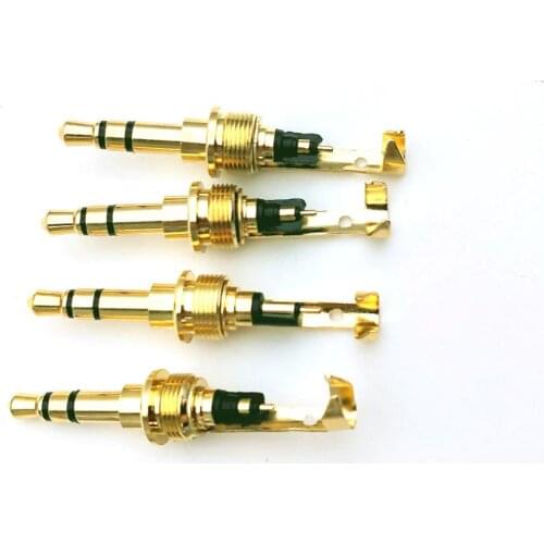 100pcs 3.5mm male 3 pole stereo plug Repair Headphone Cable Solder plug Does not include shell
