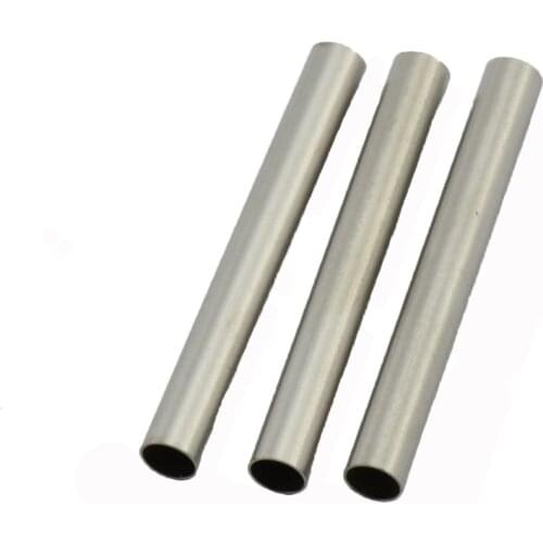 50pcs/lot 304 Straight Stainless Steel Tube Bead 10 15 20 25mm Length Hollow Tube Connector Fit Round Leather Cord Jewelry Make