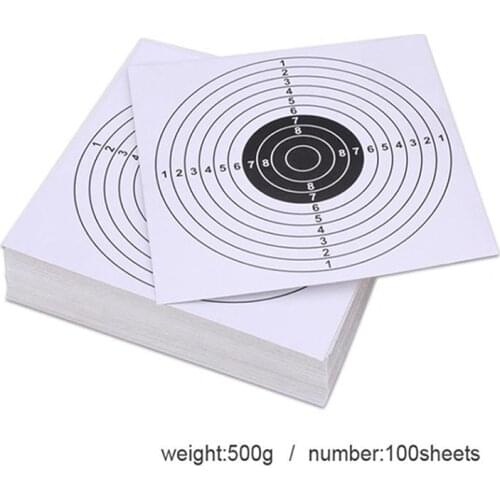 100 Pack Air Shot Paper Targets 5.5 x 5.5inch for Paintball and BB Gun Shooting