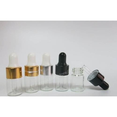 1000pcs/lot 2ml Glass Sample Dropper Bottle,2cc Clear Glsss Bottle With Dropper,Mini Glass Cosmetic Container