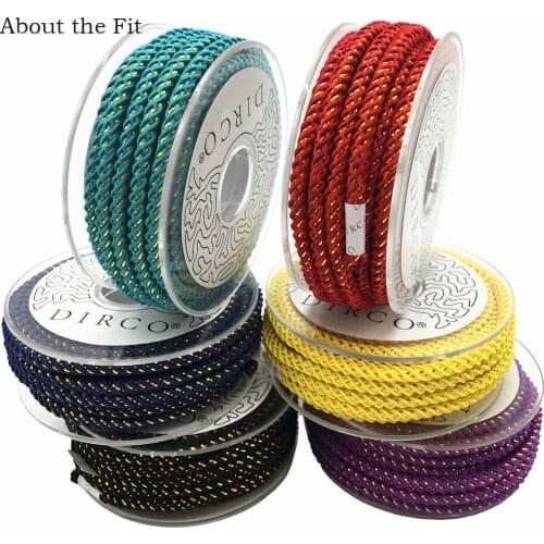 About the Fit 3.5mm 2M/Roll Braided Metallic Yarn Jewelry Making Thread Bracelet Rope Necklace String Beading Crafts Woven Cords