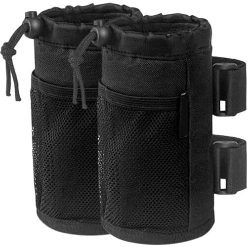 2 Water Bottle Storage Bags, Beverage Bags for Golf Carts and Wheelchairs Universal Cup Holders UTV/ATV, Cars, Boats