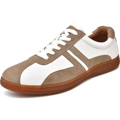 2021 New style Mens Soft Classic Sneaker Fashion Training Leather Shoes Mens Flats
