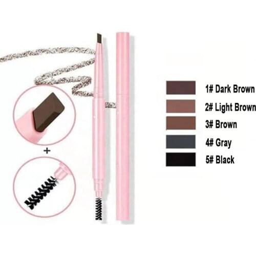 250pcs/lot Wholesale Pink Eyebrow Pencil Multifunction Makeup Waterproof Brow Pencil Eyebrow Tint Private Label Cosmetics