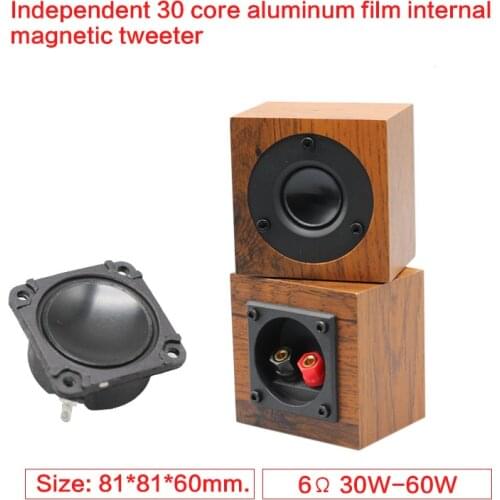 30-60W Front Speaker Q1 Retro Independent Tweeter DIY Speaker Super Tweeter Home TV Audio 6 Ohm 92 DB with RCA Binding Post