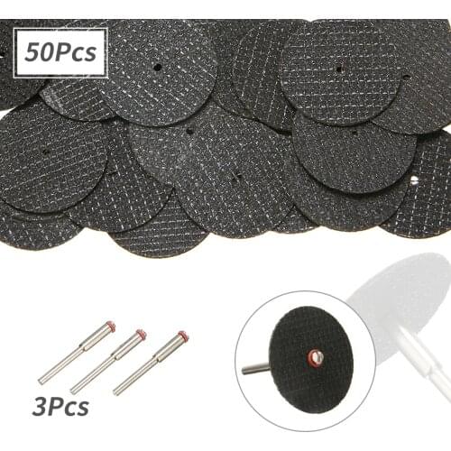 50pcs Cut Off Wheel Disc Cutting Discs Resin Fiber Cut Off Wheel Discs With 3pcs Mandrel For Rotary Grinding Abrasive Tools