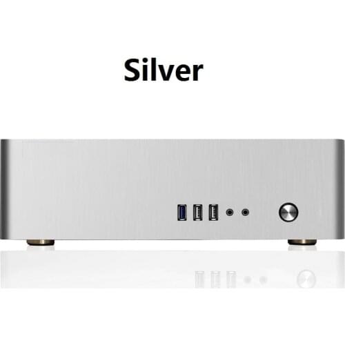 Aluminum Computer Case Support 1U FLEX Power Horizontal Small HTPC MINI ITX Chassis