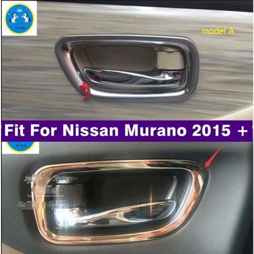 Car Accessories Inner Side Car Door Handle Pull Bowl Cover Trim Fit For Nissan Murano 2015 - 2018 ABS Glossy / Matte