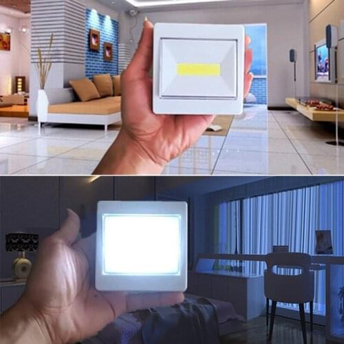 3W COB LED Wall Switch Wireless Closet Cordless Dimmable Night Light Battery Operated STTA889