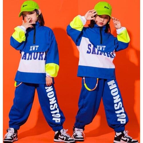 Kids Concert Hip Hop Clothing Sweatshirt Casual Pants Girls Boys Jazz Dance Wear Costume Ballroom Dancing Clothes Festival Wear