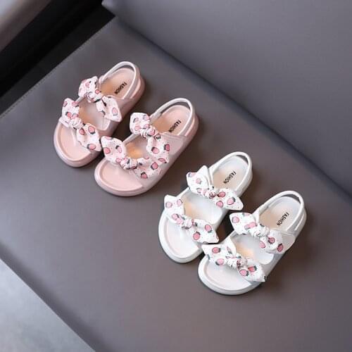 Childrens sandals 2021 Fashion Summer new childrens shoes cute strawberry bowknot girls sandals baby shoes children sandals