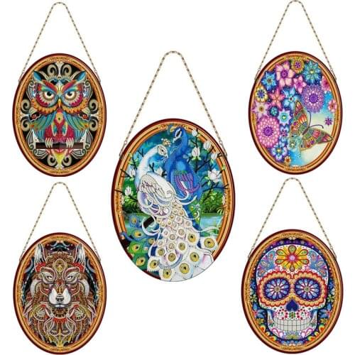 DIY Special Shape Diamond Painting Leather Mural Wall Decoration Kits Diamond Painting Cross Stitch Craft Gift