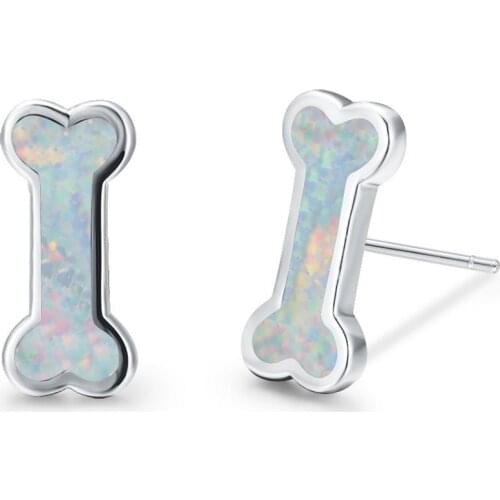 FDLK New Temperament Cool Earrings Act The Role Of Personality Fashionable White Bone Ear Studs Women Wedding Birthday Gift