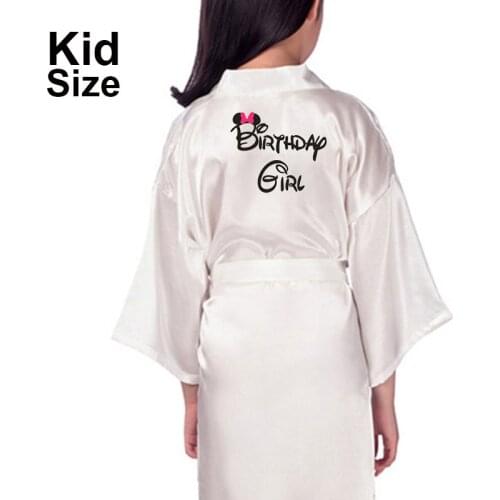 Birthday Girl&Mother Of Birthday Girl Robe Satin Baby Women Princess Spa Party Ladies Dressing Gift