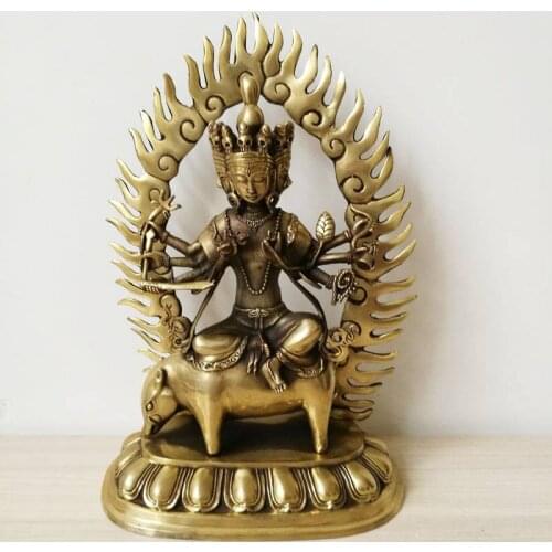 Good buddha statue # Southeast Asia Buddhism HOME FAMILY safety bless Marici Bodhisattva PUSA buddha brass statue