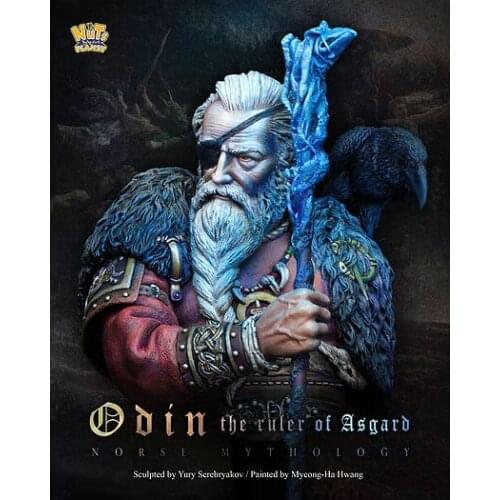 1/10 resin bust gk white model hand sci-fi character model Odin fairy palace ruler X12