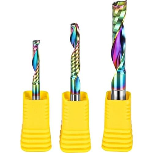 1pc HRC70 CNC End Mill One Single Flute Spiral Cutter Router Bit For MDF Carbide Milling Cutter PVC Wood Cutter