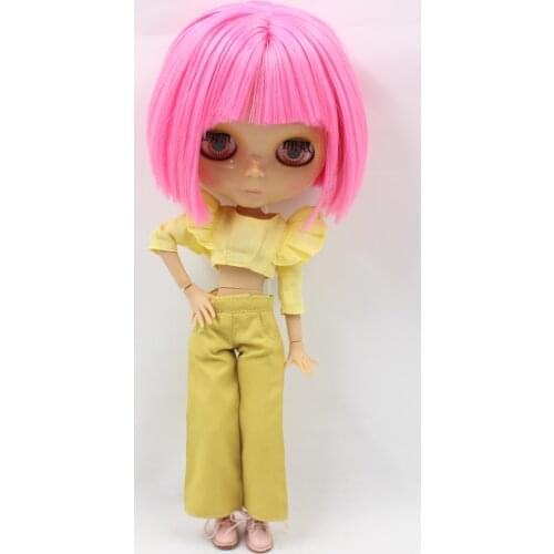 Joint body Nude blyth Doll,tan skin Factory doll,Suitable For DIY Change short
