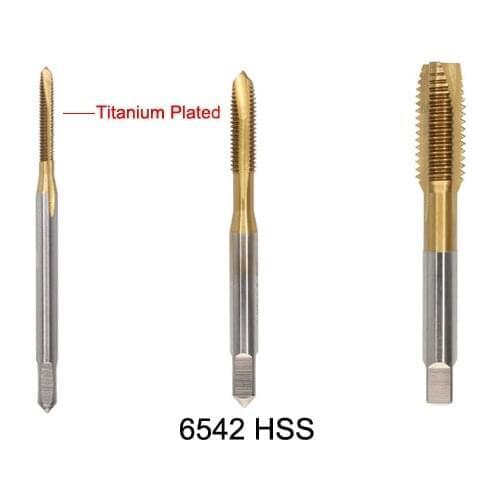 M10*1.5 M12*1.75 M14*2 M16*2 M20*2.5 6542HSS Titanium Plated CNC Miller Straight Pointed Machine Thread Screw Tap