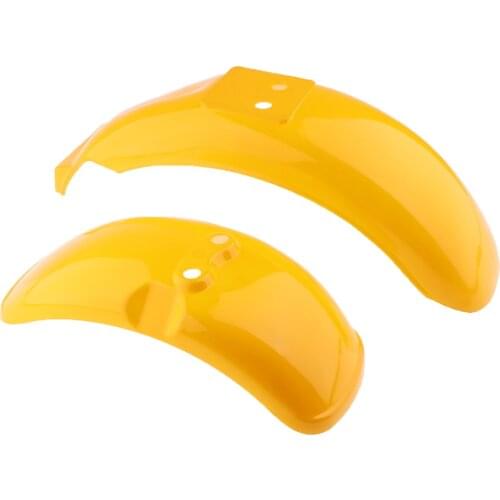 2x Motorcycle Front & Rear Wheel Fender Mudguard for Honda Mini Trail Z50 Z50A Z50J Z50R 50cc Motor Bikes - Yellow