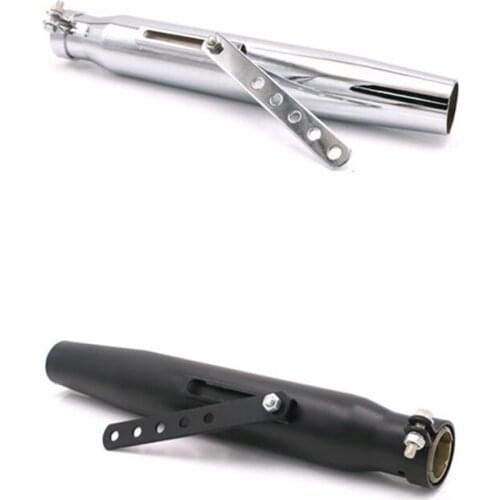 Universal Vintage Motorcycle 435mm Slip On Tapered Exhaust Pipe Muffler For Honda Yamaha Suzuki Kawasaki Bobber Touring