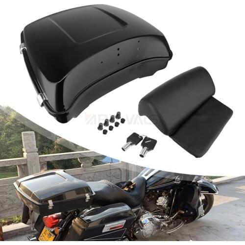 Motorcycle Tour Pack Trunk Pak Luggage Rear Tail Box Backrest Pad For Harley Tour Pak Touring Road King Electra Street Glide