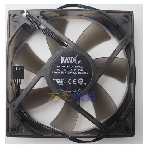 AVC DAZA1225R2L 12V 0.60A 12CM 120*120*25mm 4 line temperature control fan