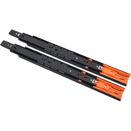 1 Pair Drawer Slide Rail Three Section Thick Damping Damper Three-section Display Strong Bearing Capacity Drawer Slide Rail