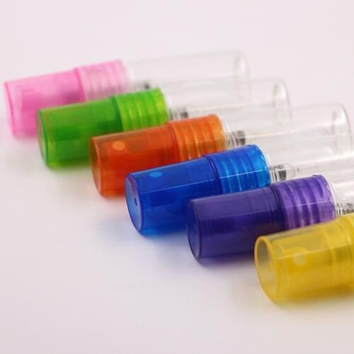 10ml 100pcs Mini Portable Glass Perfume Spray Bottles Atomizer Refillable Empty Cosmetic Containers Packaging For Travel Women