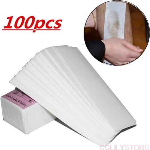 100 PCS Hair Removal Paper Depilatory Waxing Paper Strips Salon Spa Tool