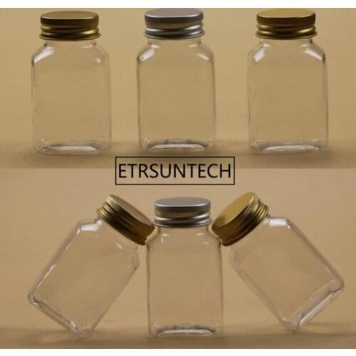 120ML Clear PET Bottle,Capsule Bottle,Medicine Plastic Bottle, 120CC Sample Bottle with Aluminum Cap F1261